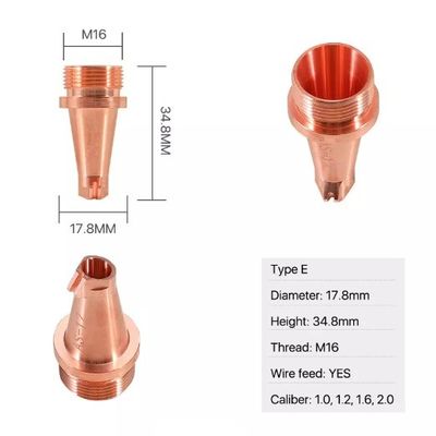 Height 34.8mm Laser Welding Nozzle D17.8 Laser Cutter Nozzle