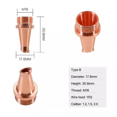 H35.6mm Laser Welding Nozzle M16 Thread For Fiber Laser Welder Head