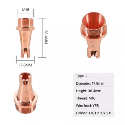 M16 D17.8 Laser Welder Nozzles For Fiber Laser Welding Machine